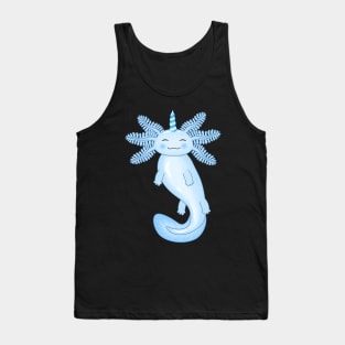 Blue Unicorn Axolotl Tank Top